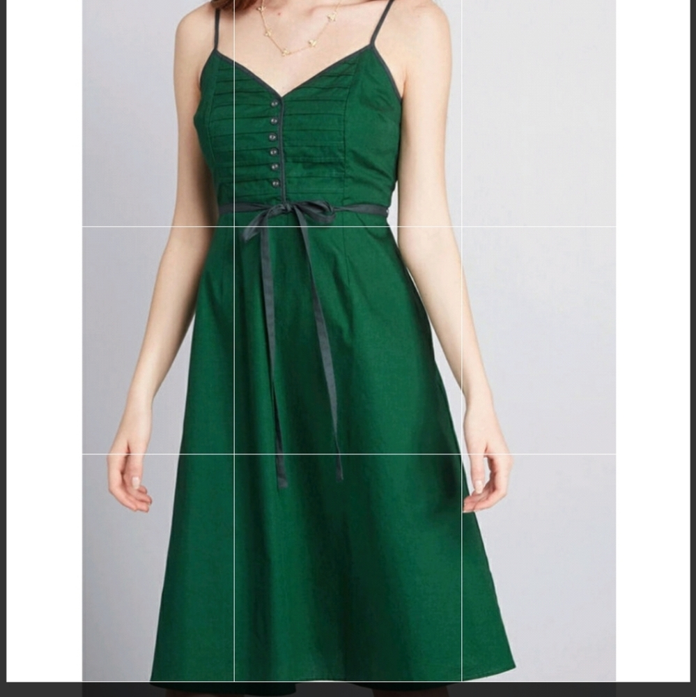 Modcloth Deep Green Sundress